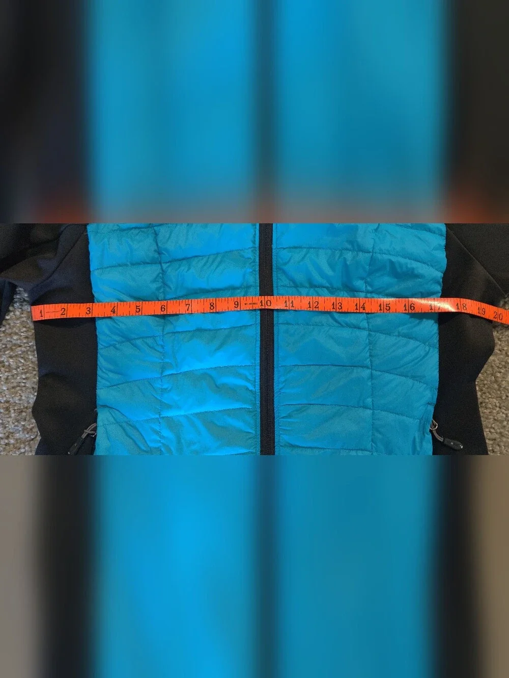 Women's Blue and Black Quilted Puffer Jacket - Picture 5 of 6